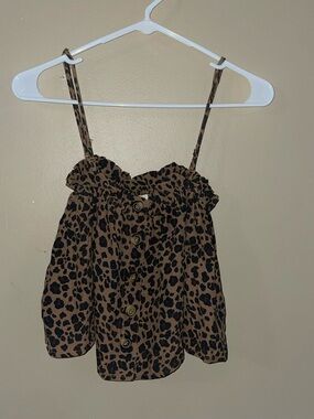 American Eagle ruffle babydoll cami blouse tank size M